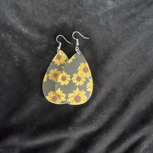 Sunflower Teardrop Earrings